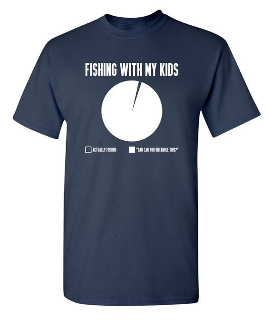 Funny T-Shirts design "Fishing With My Kids"