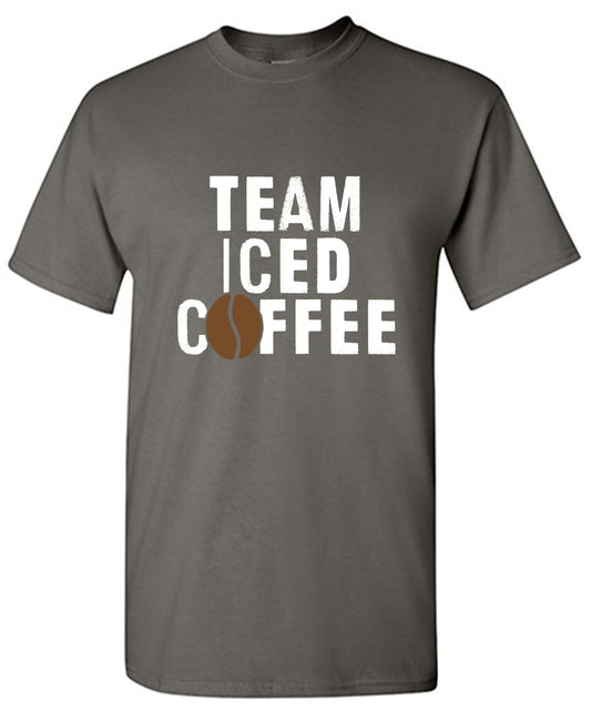 Funny T-Shirts design "Team Iced Coffee, Mens Tee"