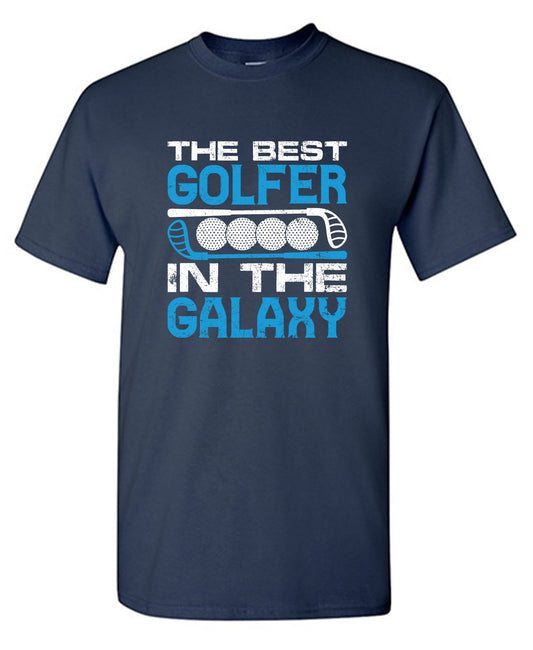 Funny T-Shirts design "The Best Golfer In the Galaxy, Men T Shirt"