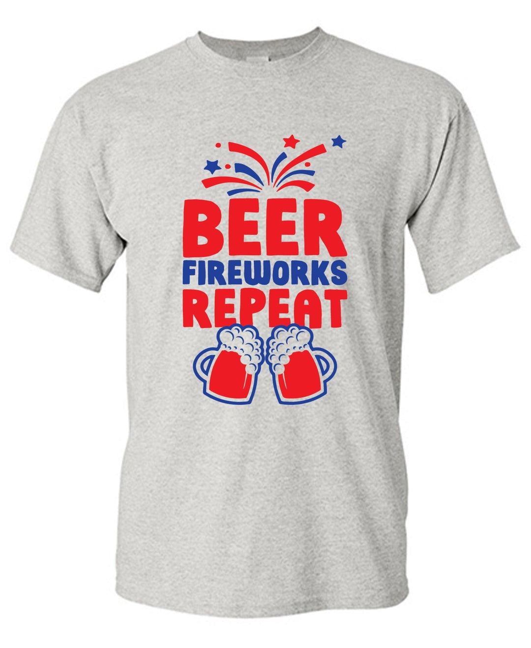 Beer, Firewords, Repeat 4th of July T Shirt - Roadkill T-Shirts