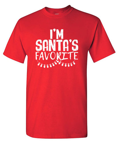 Funny T-Shirts design "I'm Santa's Favourite Tee"