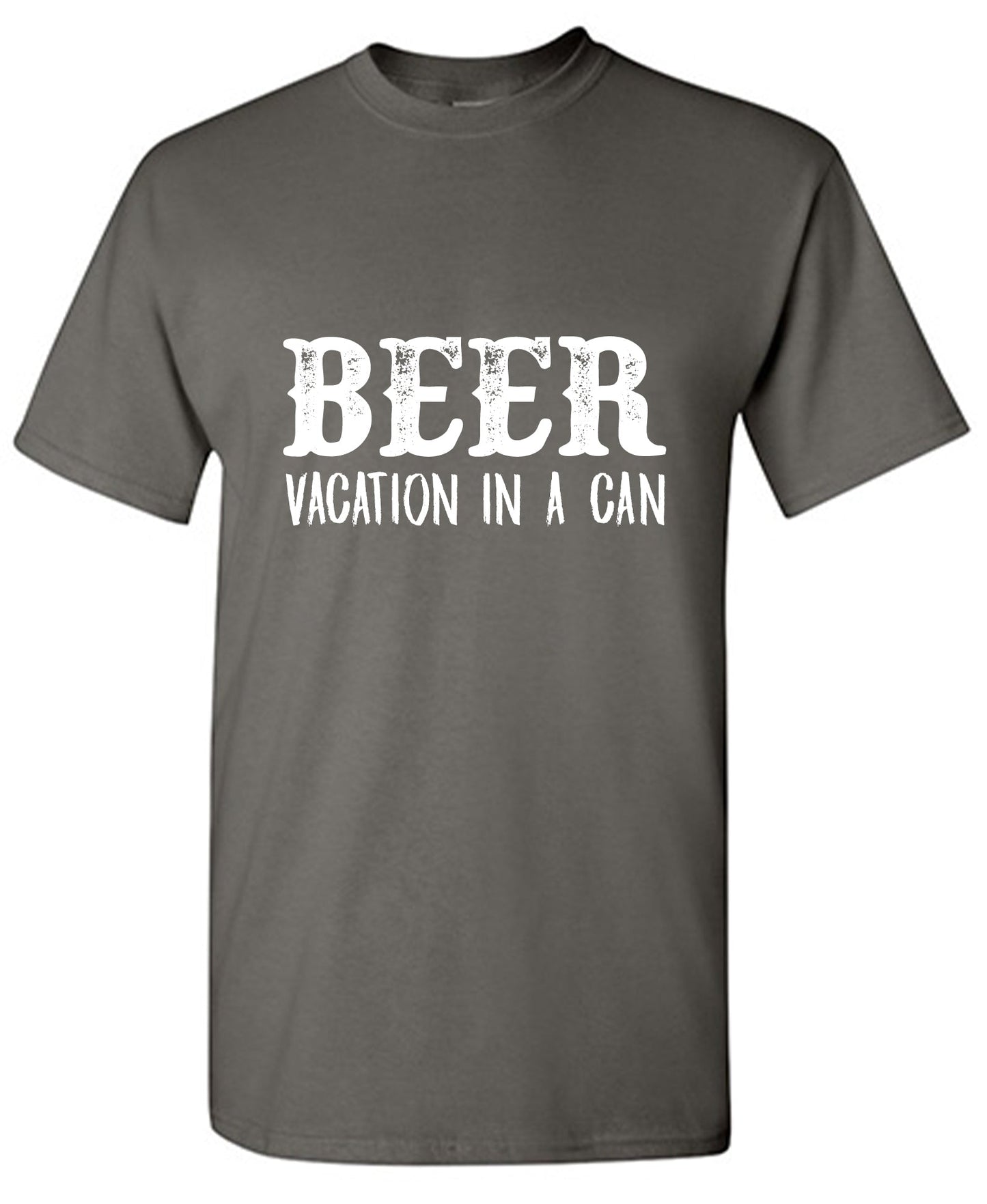 Funny T-Shirts design "Beer Vacation In A Can Tee"