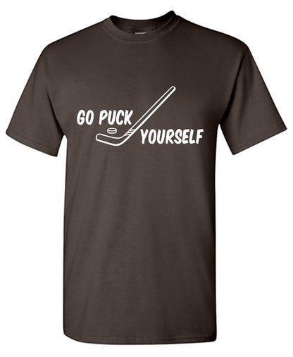 Funny T-Shirts design "Go Puck Yourself Tee"