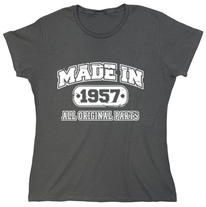 Funny T-Shirts design "Made In 1957 All Original Parts"