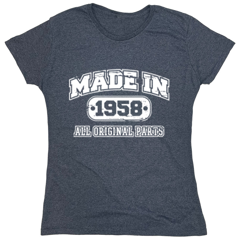 Funny T-Shirts design "Made In 1958 All Original Parts"