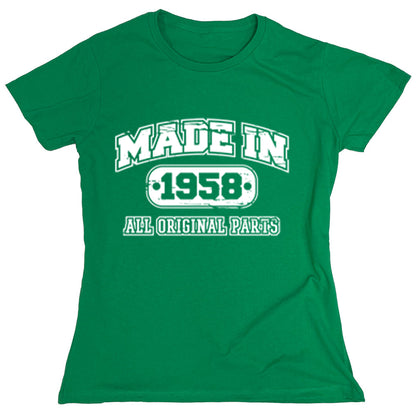 Funny T-Shirts design "Made In 1958 All Original Parts"