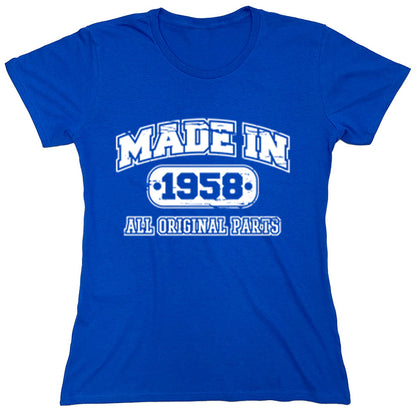 Funny T-Shirts design "Made In 1958 All Original Parts"