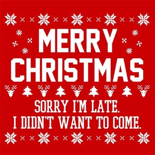 Merry Christmas Sorry I'm Late I Didn't Want To Come - Roadkill T-Shirts